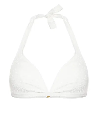 Shop Twinset Bikini Triangle Top In White