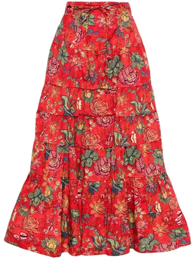Shop Ulla Johnson Aspen Skirt In Red
