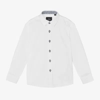 Shop House Of Cavani Boys White Cotton Shirt