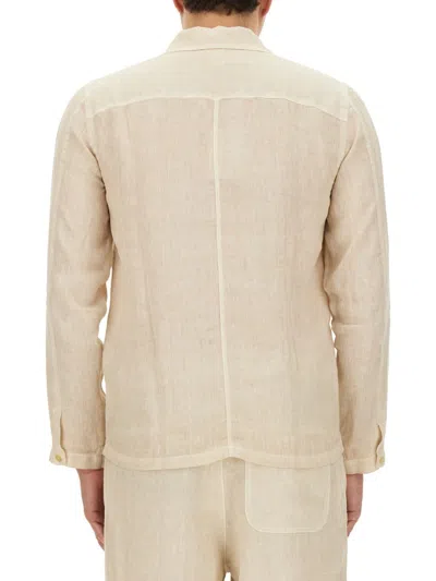 Shop 120% Lino Linen Shirt In Beige