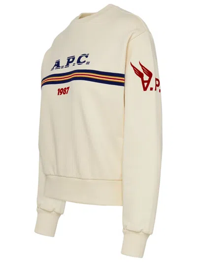 Shop Apc A.p.c. Beige Cotton Maxine Sweatshirt In Cream