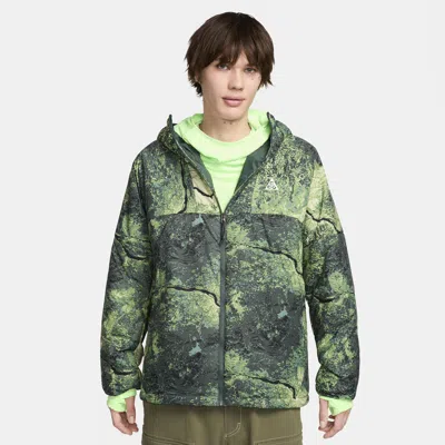 Shop Nike Men's  Acg "rope De Dope" Therma-fit Adv Allover Print Jacket In Green