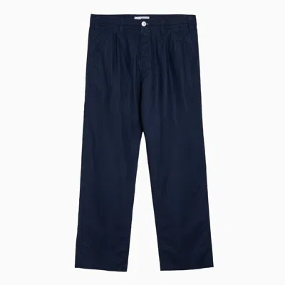 Shop Stone Island | Royal Blue Cotton Regular Trousers