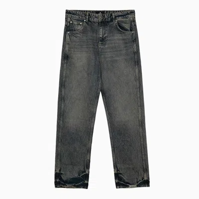 Represent R2 Embroidered Washed Jeans In Black