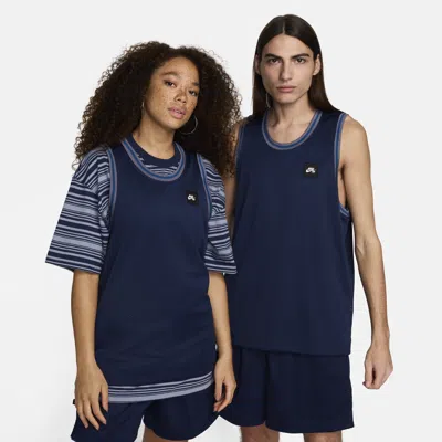Shop Nike Unisex  Sb Basketball Skate Jersey In Blue