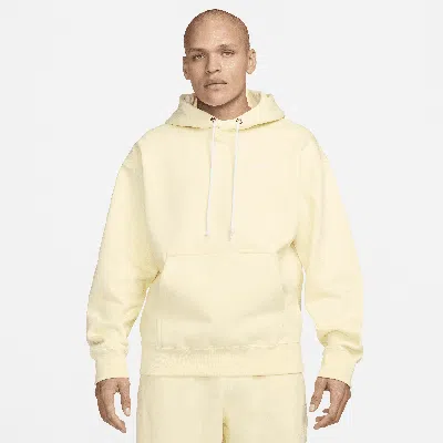 Shop Nike Men's Solo Swoosh Fleece Pullover Hoodie In Brown