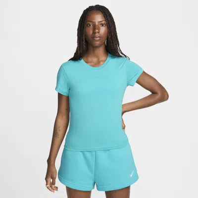 Shop Nike Women's  Sportswear Chill Knit T-shirt In Green