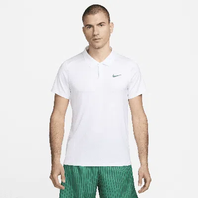 Shop Nike Men's Court Advantage Dri-fit Tennis Polo In White