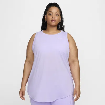 Shop Nike Women's Dri-fit Tank Top (plus Size) In Purple
