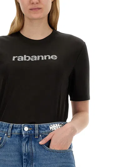 Shop Rabanne T-shirt With Logo In Black