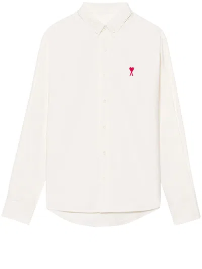 Shop Ami Alexandre Mattiussi Ami De Coeur Shirt In White