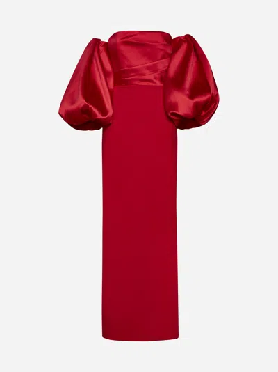Shop Solace London Carmen Maxi Dress In Red