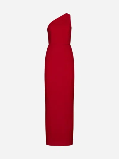 Shop Solace London Adira One-shoulder Maxi Dress In Red