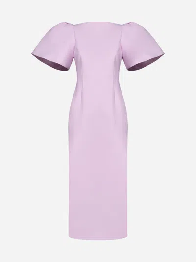 Shop Solace London Lora Midi Dress In Blush