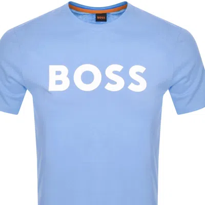 Shop Boss Casual Boss Thinking 1 Logo T Shirt Blue