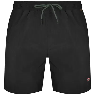 Shop Napapijri V Haldane Swim Shorts Black