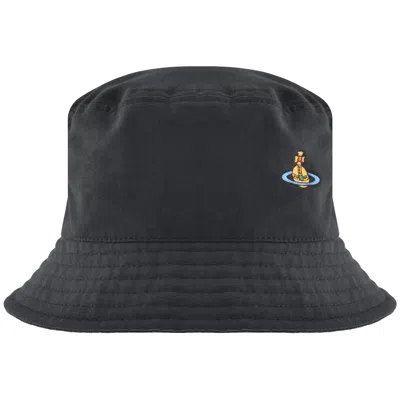 Shop Vivienne Westwood Uni Colour Bucket Hat Navy