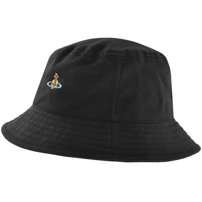 Shop Vivienne Westwood Uni Colour Bucket Hat Black