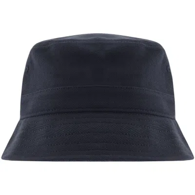 Shop Lacoste Logo Bucket Hat Navy