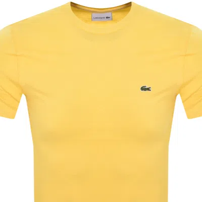 Shop Lacoste Crew Neck T Shirt Yellow