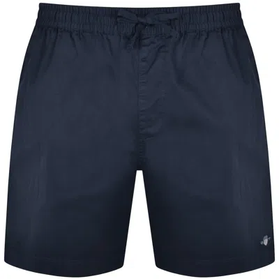 Shop Gant Drawstring Logo Shorts Navy