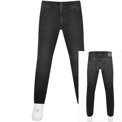 Shop Replay Grover Straight Jeans Black