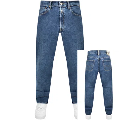 Shop Replay M9z1 Straight Jeans Mid Wash Blue