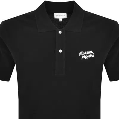 Shop Maison Kitsuné Maison Kitsune Handwriting Polo T Shirt Black