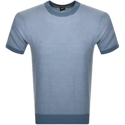 Shop Boss Business Boss Tantino Knit T Shirt Blue