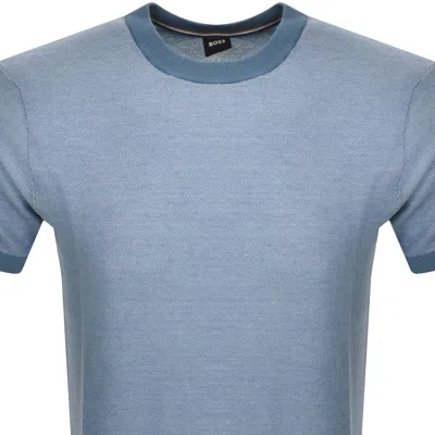 Shop Boss Business Boss Tantino Knit T Shirt Blue