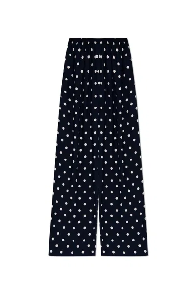 Shop Balenciaga Polka Dot Pattern Pyjama Pants In Multi