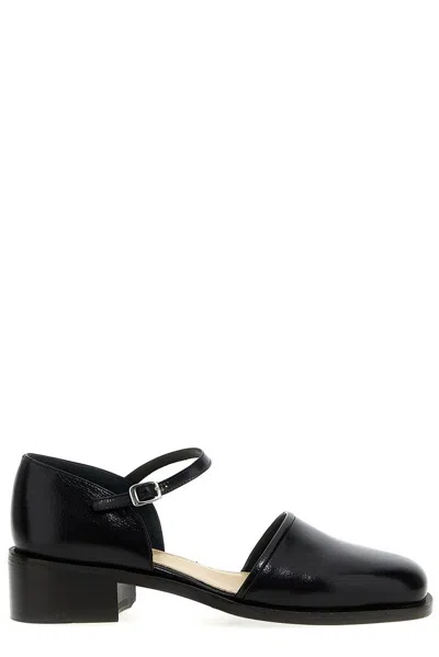 Shop Lemaire Mary Jane Square Toe Sandals In Black