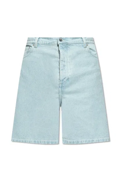 Shop Nanushka Novan Denim Shorts In Blue