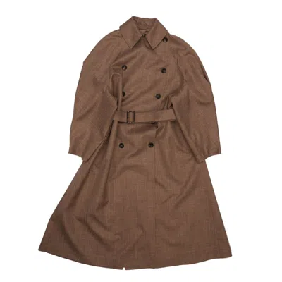 Shop Loro Piana Sander Double Breasted Coat In Brown