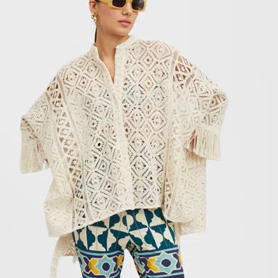 La Doublej Lacey Foulard Shirt In Plaza Cream In Plaza Cream
