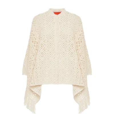 La Doublej Lacey Foulard Shirt In Plaza Cream In Plaza Cream