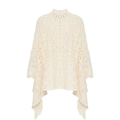 La Doublej Lacey Foulard Shirt In Plaza Cream In Plaza Cream