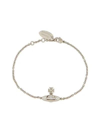 Shop Vivienne Westwood Orb Pendant Bracelet In Silver