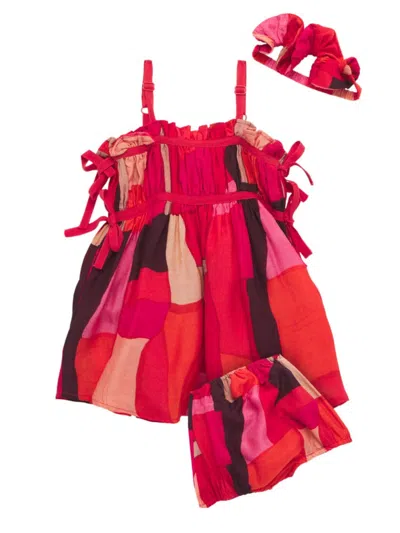 Shop Cult Gaia Girl's Lola Printed Dress & Headband Set In Lollipop Multi