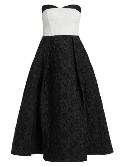 Shop As It May Women's Akasia Two-tone Strapless Cocktail Dress In Black White