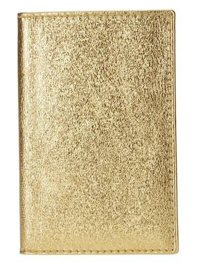 Shop Comme Des Garçons Wallet Metallic Effect Wallet In Gold