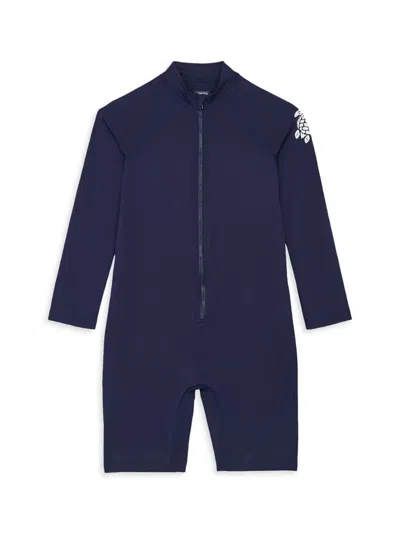 Shop Vilebrequin Little Kid's & Kid's Long-sleeve Wetsuit In Navy Blue Marine