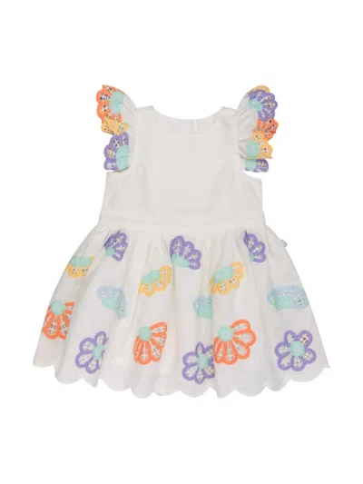 Shop Stella Mccartney Baby Girl's Festive Flowers Linen Dress In White
