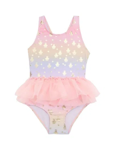 Shop Huxbaby Baby Girl's & Little Girl's & Girl's Fairy Bunny Ballet Swimsuit In Rainbow