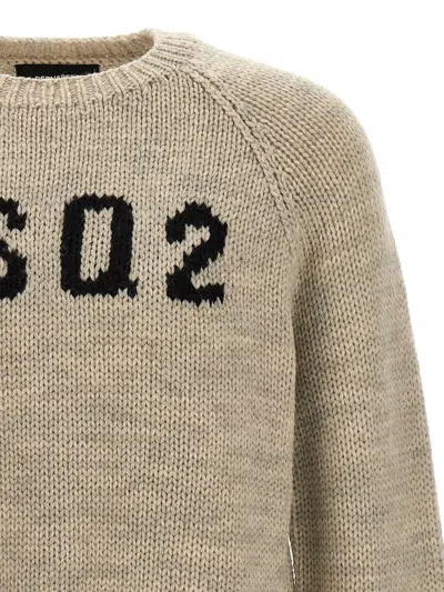 Shop Dsquared2 Logo Sweater In Gray