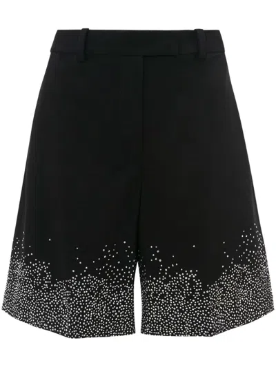 Shop Jw Anderson J.w. Anderson Crystal-embellished Tailored Shorts In Black