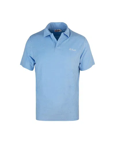 Shop Mc2 Saint Barth Polo Shirt In Sky Blue