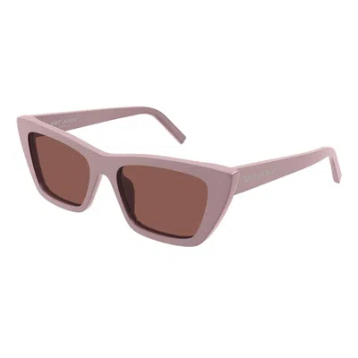 Shop Saint Laurent Eyewear Sunglasses In Pink