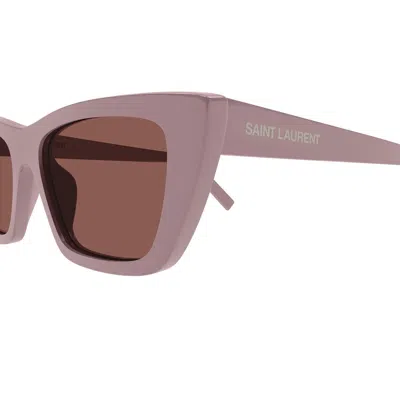 Saint Laurent Cat-eye Acetate Sunglasses In Pink