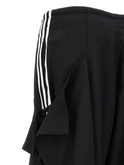 Shop Y-3 Adidas 'stripes' Pants In Black
